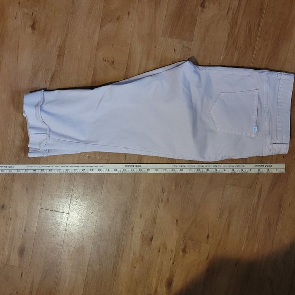 Pale Pink Jennifer Lopez Cuffed Capris Size 12 - Picture 10 of 14